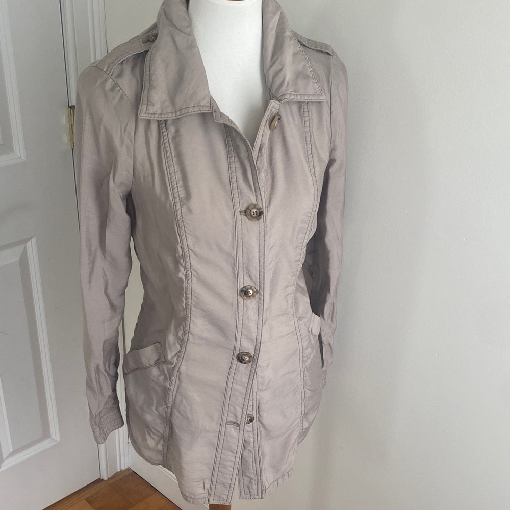 Free People Taupe Lightweight Trench Coat